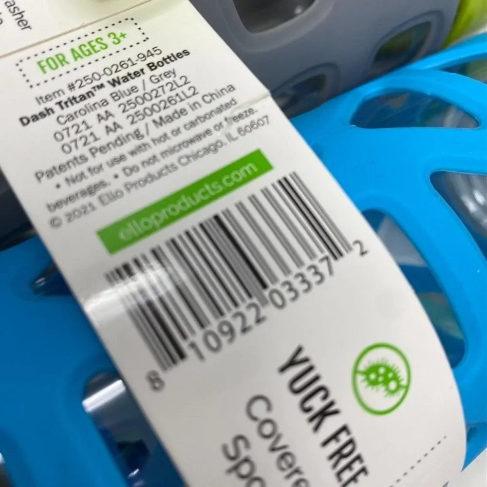 Ello Dash Tritan Water Bottles Carolina Blue/Grey 16 ozs - Picture 9 of 9